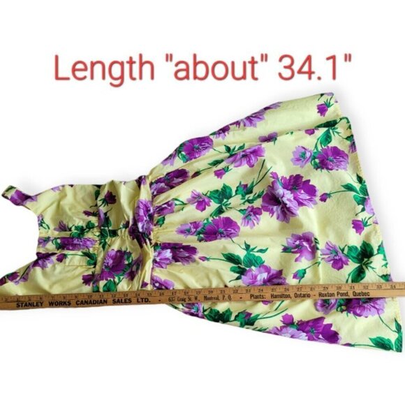Voodoo Vixen yellow floral Pinup Fashion Floral Dress XS - Picture 8 of 10